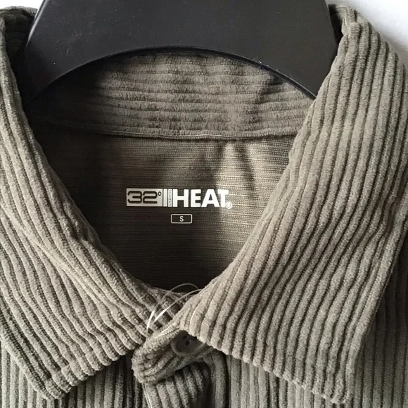 NWT 32 DEGREES HEAT Men’s Corduroy Chimera Lightweight Overshirt size Small - Picture 11 of 16